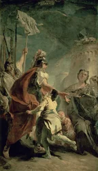 Coriolanus in der Umgebung von Rom, ca. 1725